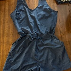 Mountain Hardwear Blue Striped Active Romper